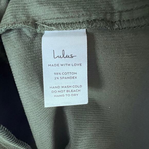 NWT LuLus Green Lightweight Corduroy Button Front Mini Skirt Size Large - Picture 5 of 5